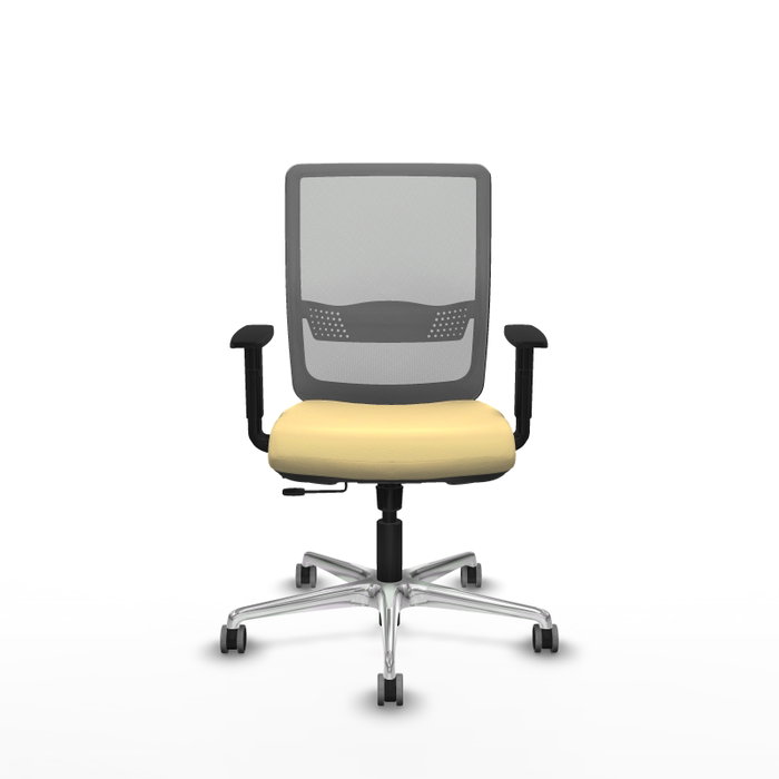 PIQUERAS Y CRESPO Silla de oficina Haches con mecanismo Sincro/Traslack, Crema y Gris PIQUERAS Y CRESPO Silla de oficina Haches con mecanismo Sincro/Traslack, Crema y Gris