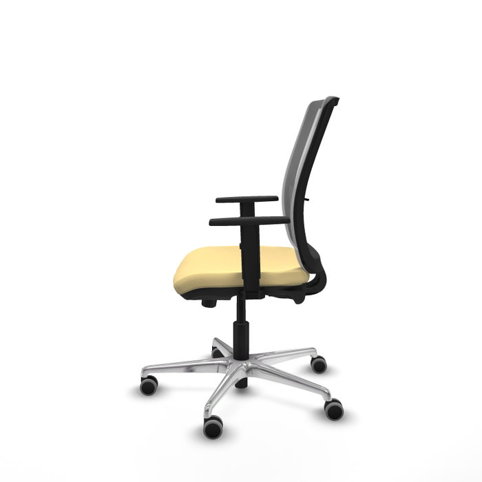 PIQUERAS Y CRESPO Silla de oficina Haches con mecanismo Sincro/Traslack, Crema y Gris PIQUERAS Y CRESPO Silla de oficina Haches con mecanismo Sincro/Traslack, Crema y Gris