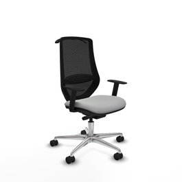 PIQUERAS Y CRESPO Silla de oficina Mardos con mecanismo Sincro/Traslack Gris claro