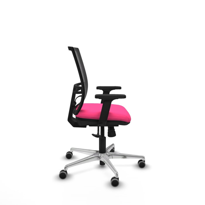 PIQUERAS Y CRESPO Silla de oficina Yunquera Rosa y Negro con mecanismo Sincro