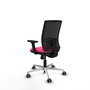 PIQUERAS Y CRESPO Silla de oficina Yunquera Rosa y Negro con mecanismo Sincro