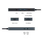 Targus HyperDrive Flex HD4102BKGL Hub USB-C 8 Puertos, HDMI 4K UHD, 2x USB-C PD 100W, 2x USB-A, Lector de Tarjetas SD/MicroSD, USB 3.2 Gen 1, Negro