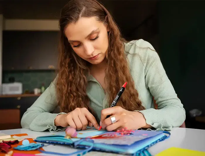 Liderpapel Rotulador Acrylic Base Agua Todo Tipo Superficie Doble Punta Pincel y Dot Caja 12 Unidades Surtidas