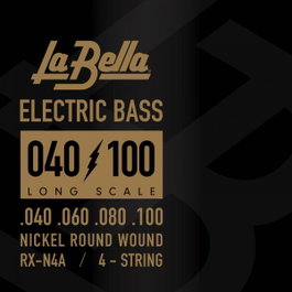 Juego de Cuerdas La Bella para Bajo Eléctrico Rxn4A Nickel 040-100