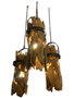 DKD Home Decor Lámpara Techo Item Home Teca y Hierro 30 x 40 x 160 cm