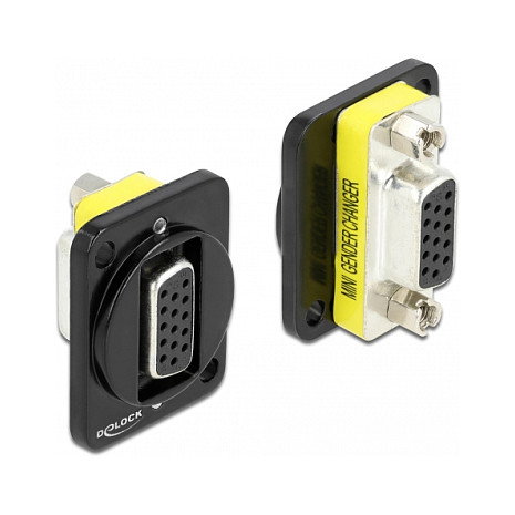 DeLOCK Módulo VGA 15 Pin Hembra a Hembra 86792 Negro
