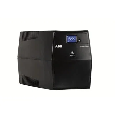 ABB PowerValue 11LI SAI/UPS Línea Interactiva 1 kVA 230W, 170-280V, Sinusoidal, 2 Puertos USB, Escritorio Negro, Modelo 7.2Ah