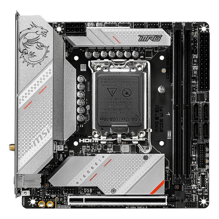 MSI MPG B760I EDGE WiFi - Placa Base Intel B760 LGA 1700 mITX - Wi-Fi 6E, Bluetooth 5.3, Dual M.2, DDR5