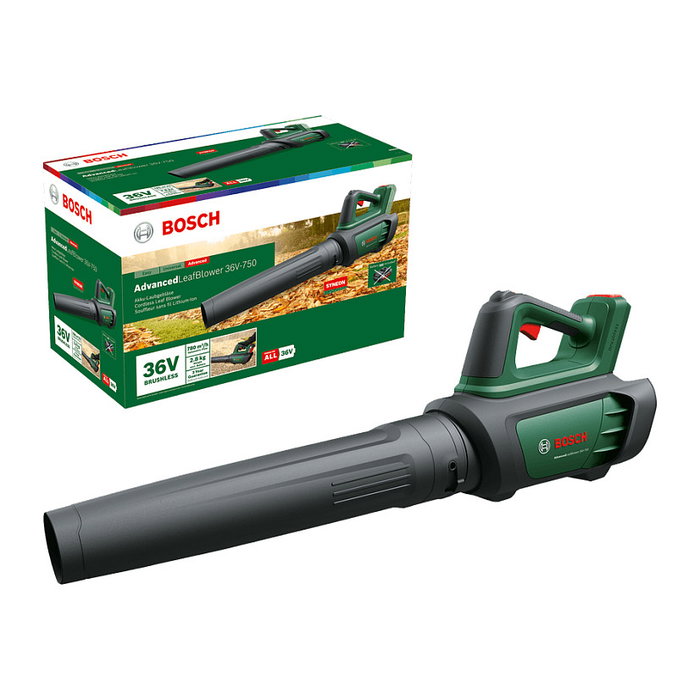 Bosch AdvancedLeafBlower 36V-750 Soplador de Hojas a Batería 36V Negro y Verde, 200 km/h Velocidad Máx, Ancho 254 mm
