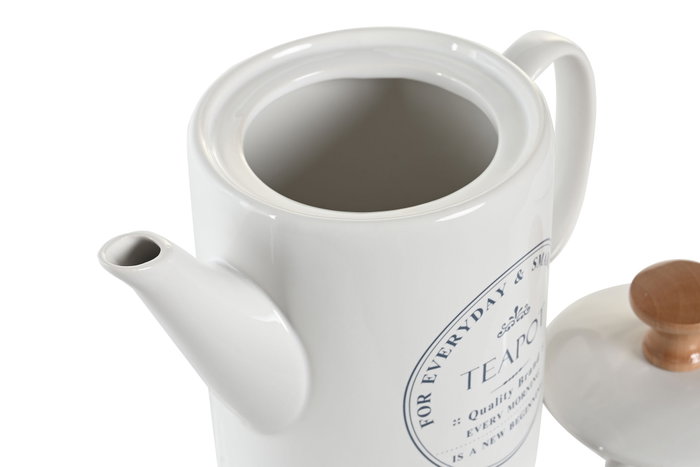 DKD Home Decor Tetera Gres Blanco 22.5 x 12 x 16.5 cm DKD Home Decor Tetera Gres Blanco 22.5 x 12 x 16.5 cm