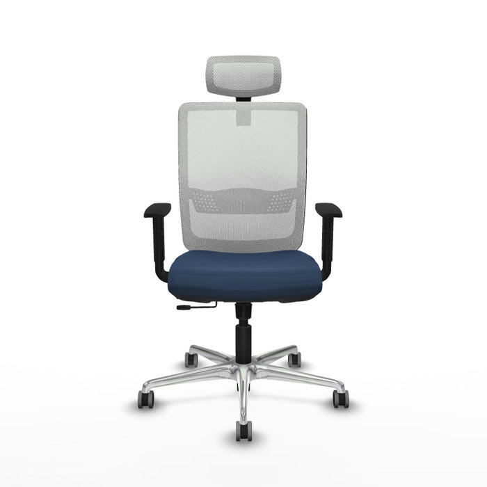 PIQUERAS Y CRESPO Silla de oficina Haches Azul marino y Blanco PIQUERAS Y CRESPO Silla de oficina Haches Azul marino y Blanco