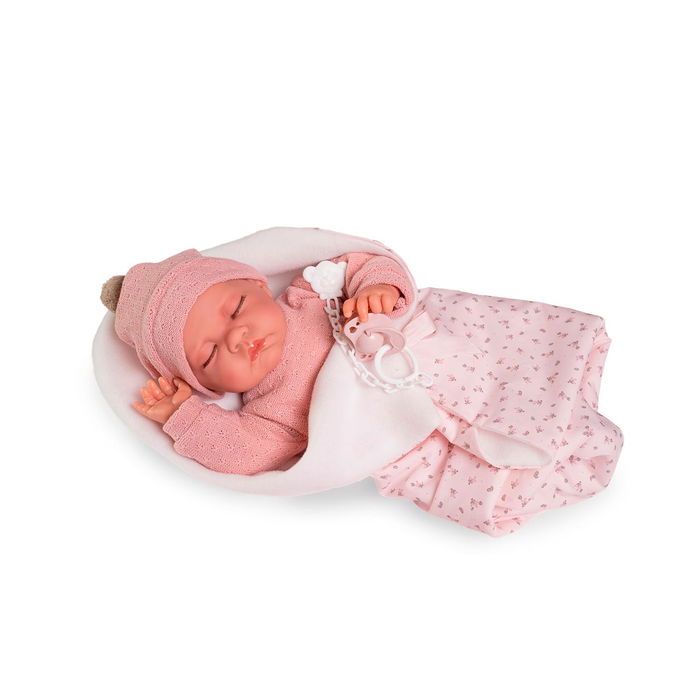 Muñecas Antonio Juan Muñeca Recien Nacida Luna 33018 42cm con Mantita Cuerpo Blandito Vinilo Suave