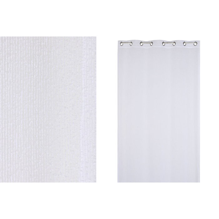 DKD Home Decor Cortina Basicos White23 Blanco 260 x 140 cm DKD Home Decor Cortina Basicos White23 Blanco 260 x 140 cm