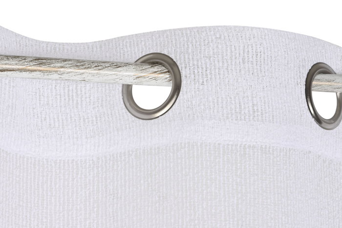 DKD Home Decor Cortina Basicos White23 Blanco 260 x 140 cm