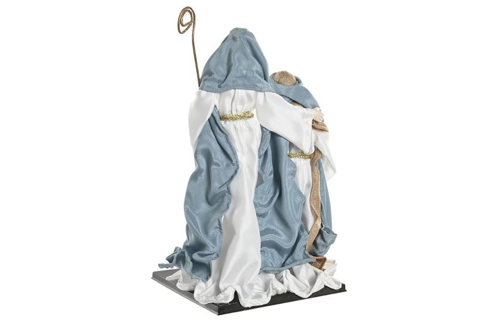 DKD Home Decor Nacimiento de Poliéster Azul y Blanco 27x24x40 cm