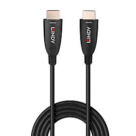 LINDY Cable HDMI 2.1 Híbrido de Fibra Óptica 15 m Negro
