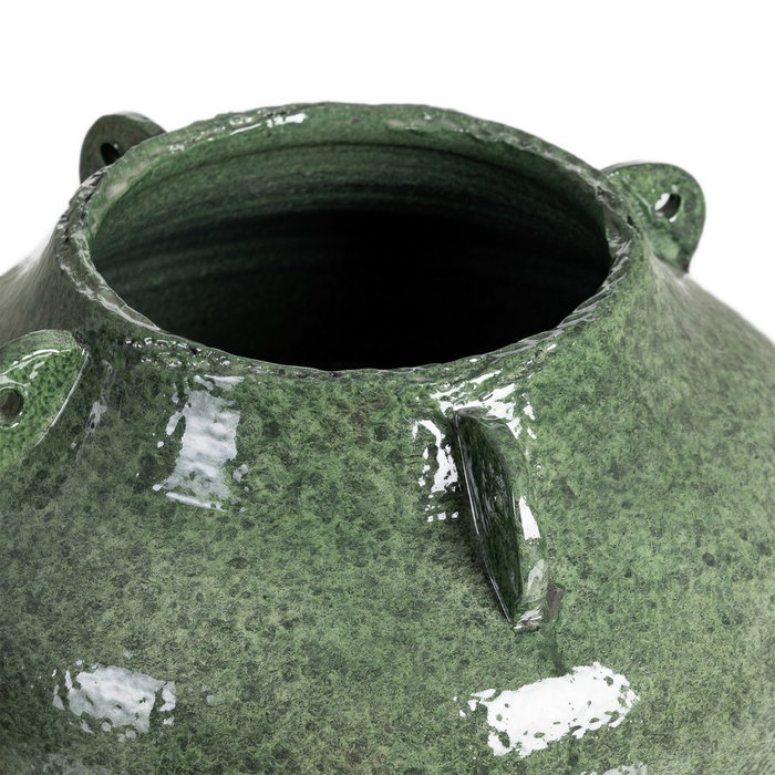 Jarrón Verde Cerámica Decoración 40 X 40 X 22 cm