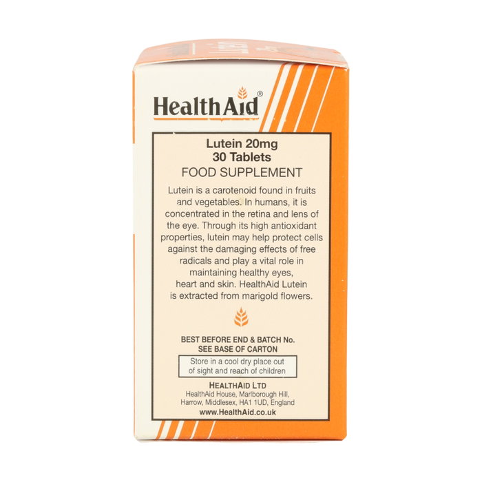 Health Aid Luteína 20 mg 30 cápsulas Health Aid Luteína 20 mg 30 cápsulas
