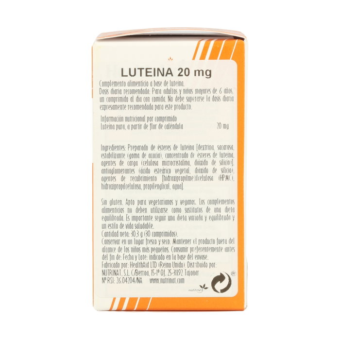Health Aid Luteína 20 mg 30 cápsulas Health Aid Luteína 20 mg 30 cápsulas