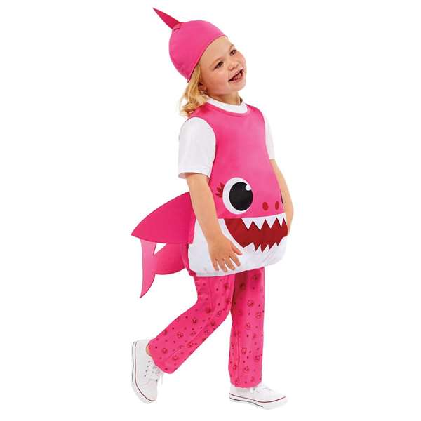Liragram Disfraz Bebe Baby Shark Mama Rosa Talla 2-3 Años Liragram Disfraz Bebe Baby Shark Mama Rosa Talla 2-3 Años