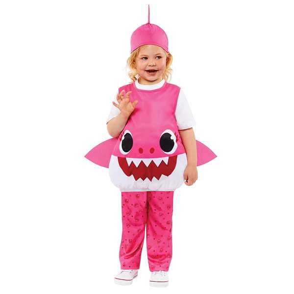 Liragram Disfraz Bebe Baby Shark Mama Rosa Talla 2-3 Años Liragram Disfraz Bebe Baby Shark Mama Rosa Talla 2-3 Años