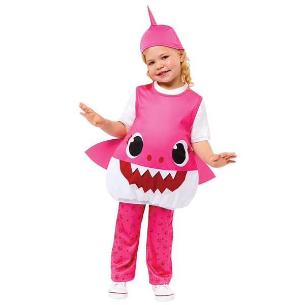 Liragram Disfraz Bebe Baby Shark Mama Rosa Talla 2-3 Años Liragram Disfraz Bebe Baby Shark Mama Rosa Talla 2-3 Años