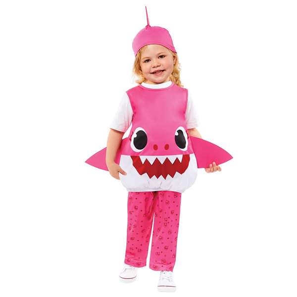 Liragram Disfraz Bebe Baby Shark Mama Rosa Talla 2-3 Años Liragram Disfraz Bebe Baby Shark Mama Rosa Talla 2-3 Años
