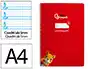 Liderpapel Cuaderno Espiral A4 Tapa Blanda 80 Hojas 75gr Cuadro Pautado 5mm Rojo