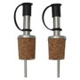 Cook Concept JGO. 2 TAPONES VERTEDOR de acero inoxidable con corcho y plástico