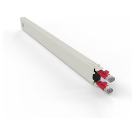 PATCHBOX Patchbox.one Kupferkassette 8RU (0.8 m), Cat. 6a U/FTP PoE, rot - Panel de conexión de cobre para red