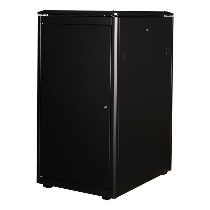 ROLINE 26.21.0219 Bastidor de Red 19 Pulgadas 22U, 600x800 mm (BxT), Puerta de Cristal Negro, 600 kg de Carga, Rieles y Patas Ajustables