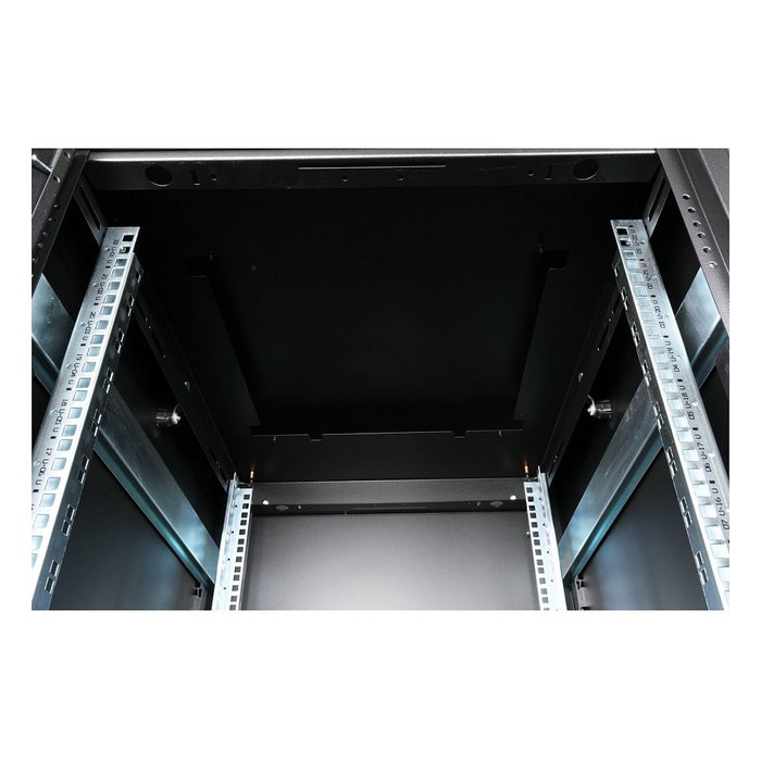 ROLINE 26.21.0219 Bastidor de Red 19 Pulgadas 22U, 600x800 mm (BxT), Puerta de Cristal Negro, 600 kg de Carga, Rieles y Patas Ajustables