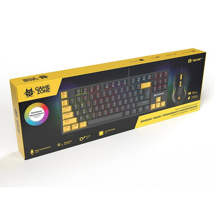 Tracer GAMEZONE HORNET87 Combo de teclado mecánico y ratón óptico negro