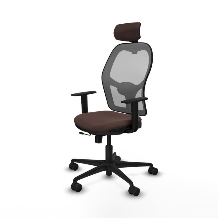 PIQUERAS Y CRESPO Silla de oficina Jorquera con mecanismo Sincro/Traslack Marrón y Gris PIQUERAS Y CRESPO Silla de oficina Jorquera con mecanismo Sincro/Traslack Marrón y Gris