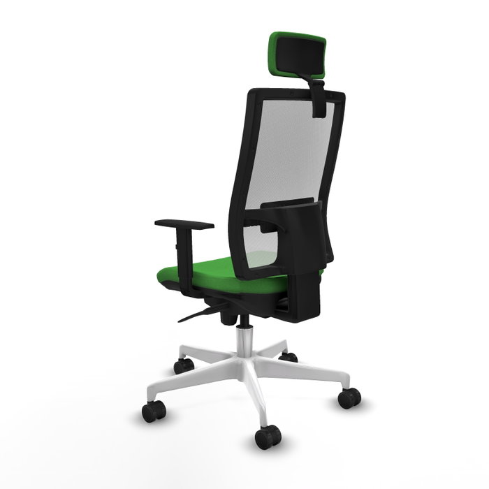 PIQUERAS Y CRESPO Silla de oficina Horna con mecanismo Sincro, Verde y Blanco