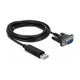 DeLOCK Adaptador USB 2.0 Tipo-A a 1 x Serial RS-485 DB9 66283 Negro