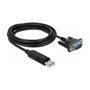 DeLOCK Adaptador USB 2.0 Tipo-A a 1 x Serial RS-485 DB9 66283 Negro
