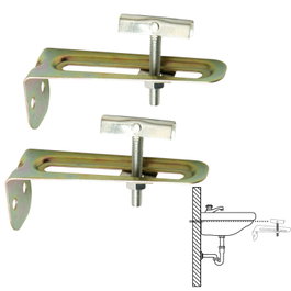 WOLFPACK LINEA PROFESIONAL Juego de Escuadras Soporte Lavabo 10 cm (2 piezas)