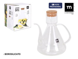 Inde Bell Aceitera de Borosilicato con Tapón 1000 cc (4 Unidades)