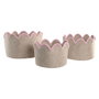 DKD Home Decor Set de 3 Cestas de Fieltro Surtidas 30x30x20 cm