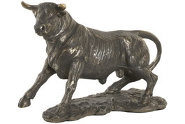 DKD Home Decor Figura de Toro en Resina Envejecido Bronce