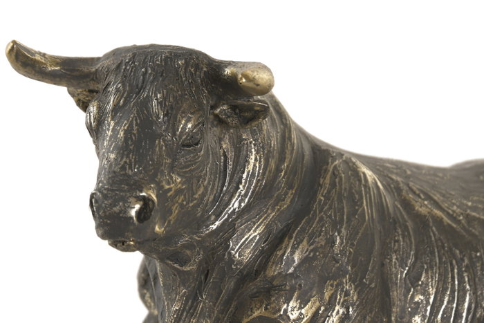 DKD Home Decor Figura de Toro en Resina Envejecido Bronce