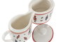 DKD Home Decor Set de Azucarero y Lechera de Porcelana Cascanueces