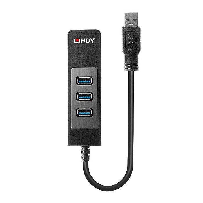 Lindy 43176 Hub USB 3.2 Gen 1 Type-A 5000 Mbit/s Negro
