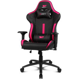 DRIFT Silla Gaming DR350 Asiento Acolchado Negro, Rosa