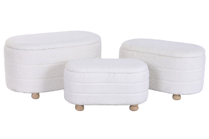 DKD Home Decor Descalzadora Urban Beige Marron 48 x 45 x 82 cm Set de 3