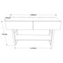 Hanah Home Ml23-A Recibidor Pino Atlántico, Tablero Partículas Melaminado, 138.8x75.7x43 cm