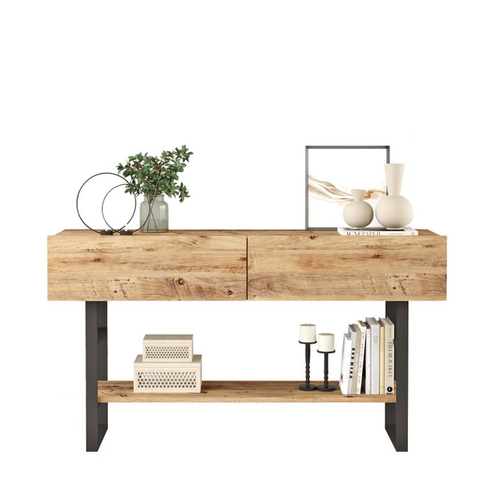 Hanah Home Ml23-A Recibidor Pino Atlántico, Tablero Partículas Melaminado, 138.8x75.7x43 cm Hanah Home Ml23-A Recibidor Pino Atlántico, Tablero Partículas Melaminado, 138.8x75.7x43 cm