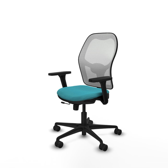 PIQUERAS Y CRESPO Silla de oficina Jorquera con mecanismo Sincro/Traslack, Turquesa y Blanco PIQUERAS Y CRESPO Silla de oficina Jorquera con mecanismo Sincro/Traslack, Turquesa y Blanco