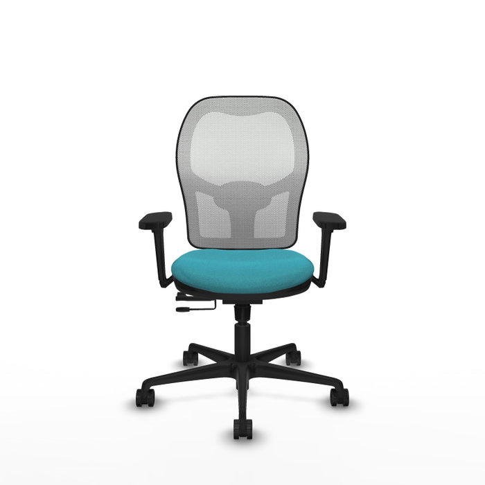 PIQUERAS Y CRESPO Silla de oficina Jorquera con mecanismo Sincro/Traslack, Turquesa y Blanco PIQUERAS Y CRESPO Silla de oficina Jorquera con mecanismo Sincro/Traslack, Turquesa y Blanco